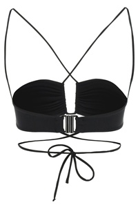 Magda Butrym Beaded Cut-out Bikini Bottoms In Black
