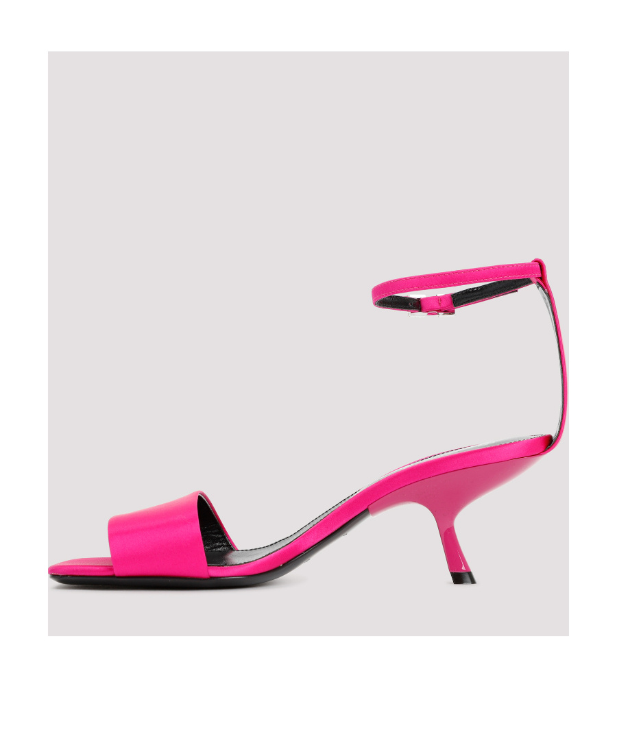 Sergio Rossi Sculpted Kitten Heel Sandals In Pink