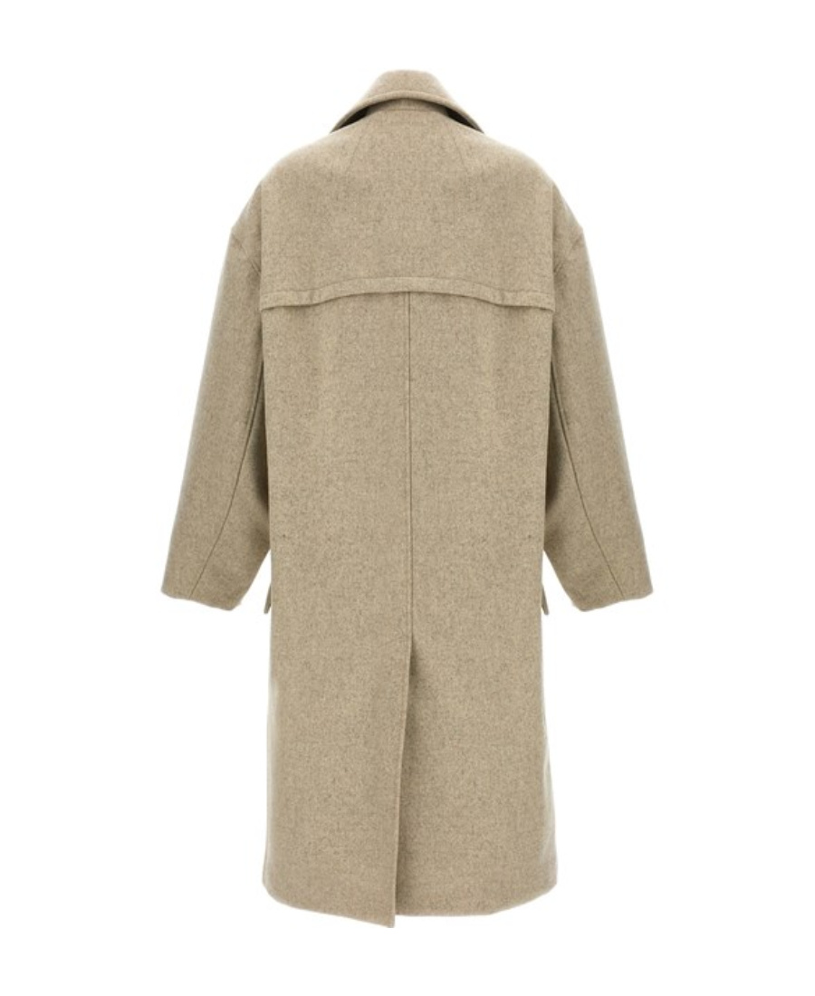 Isabel Marant Oversized Double-breasted Coat In Neutral