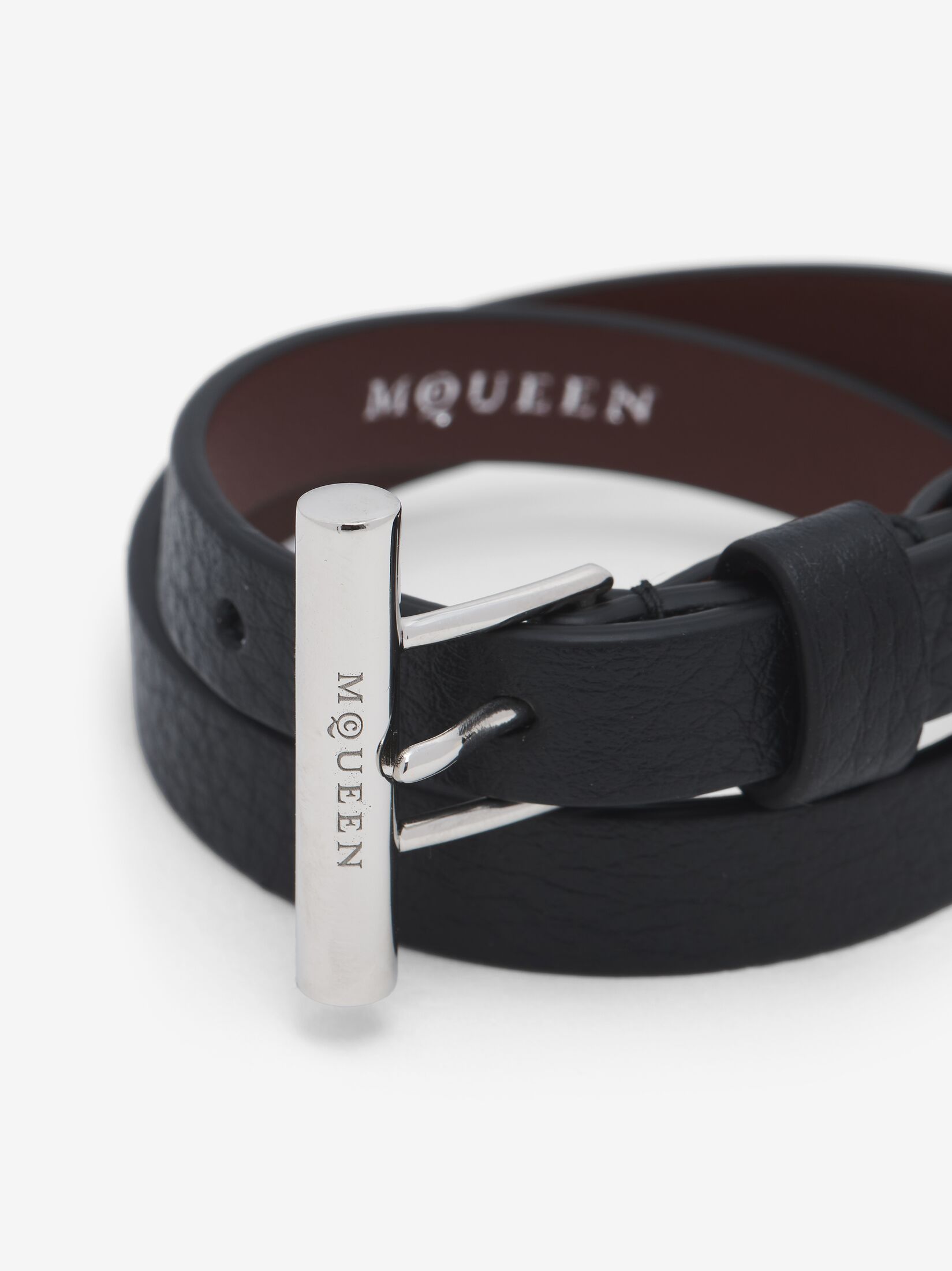 ALEXANDER MCQUEEN T-BAR DOUBLE-WRAP BRACELET