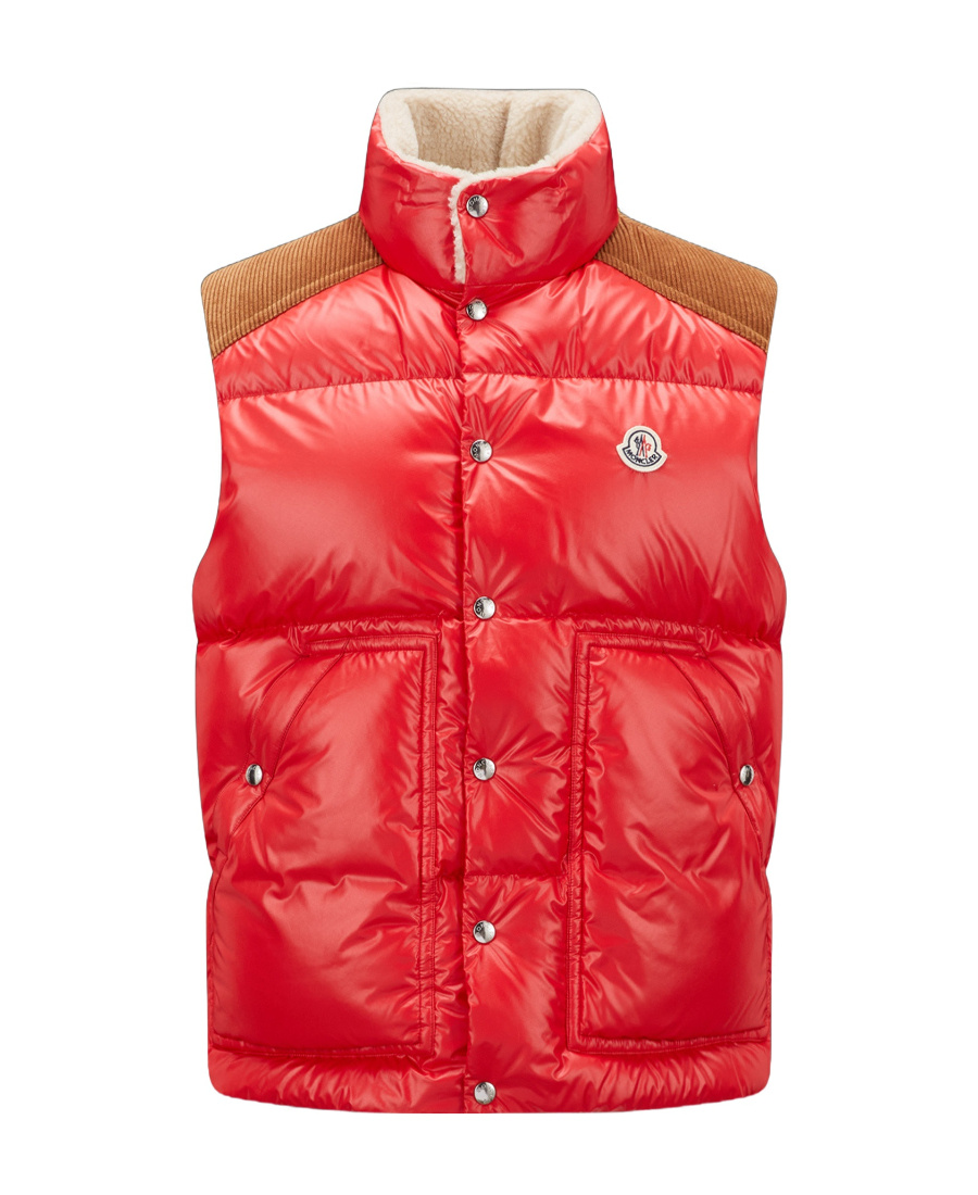 Moncler Red Bodywarmer Jacket For Men In Red