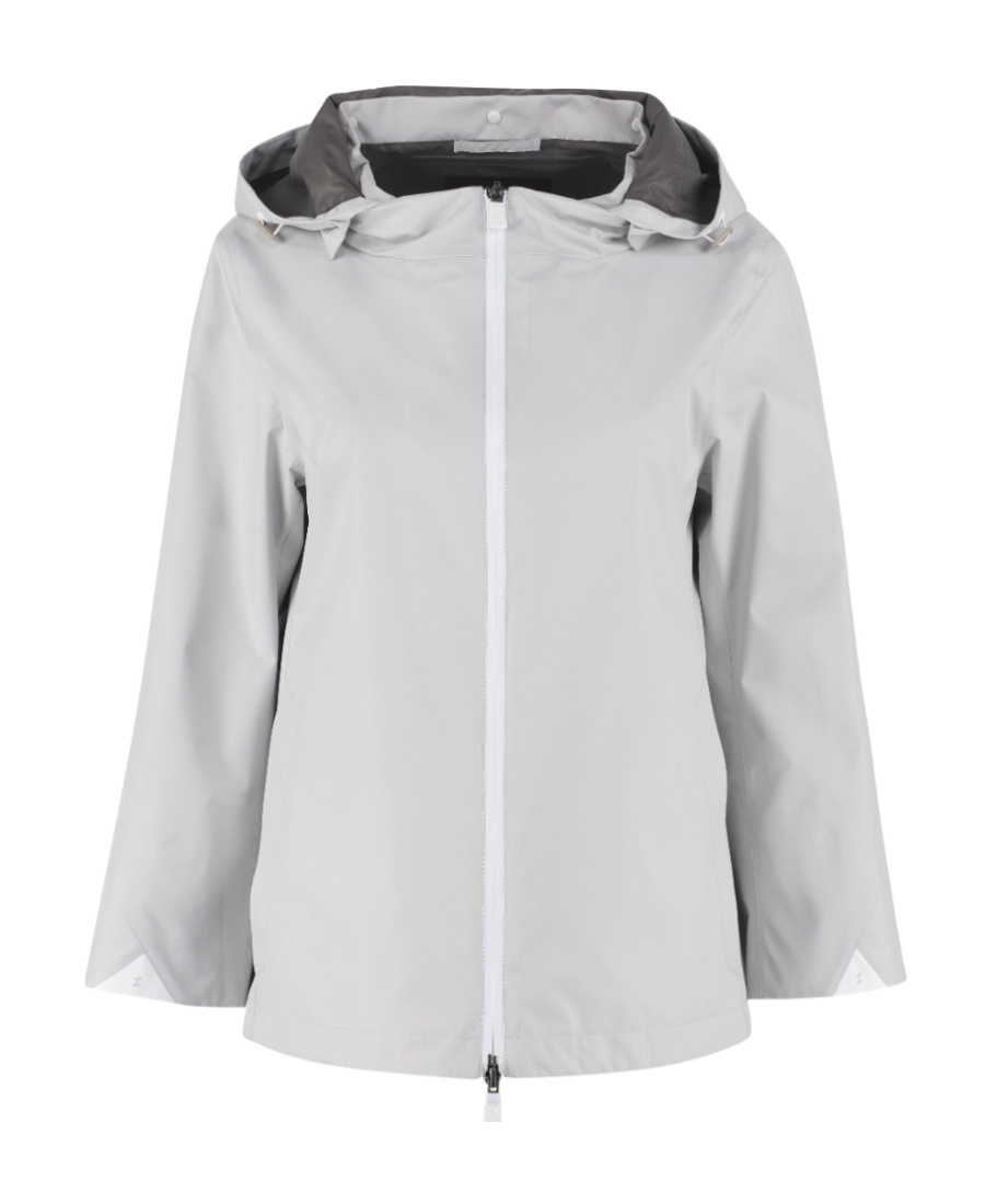 Herno Woman Jacket Light Grey Size 8 Polyester In Gray