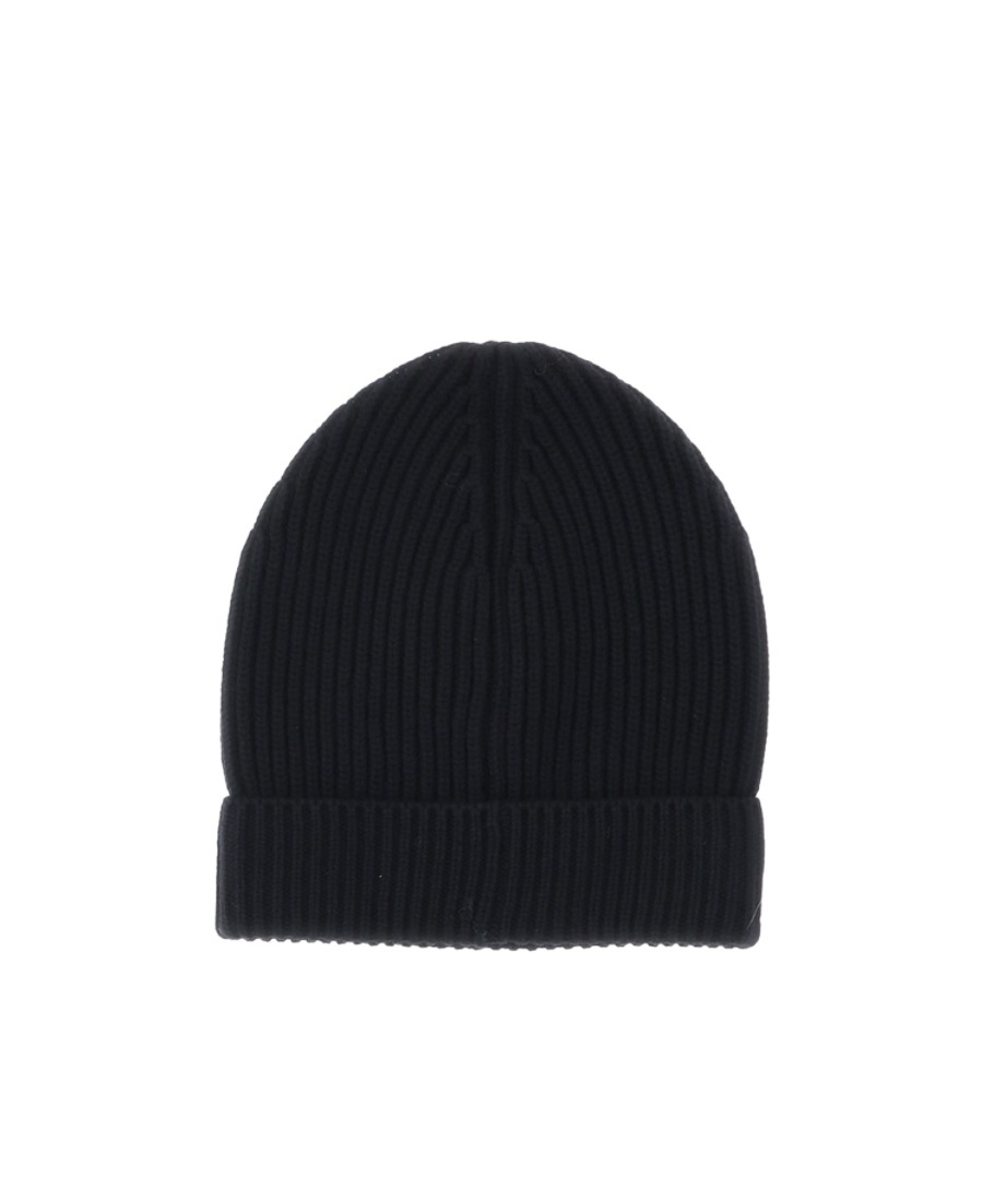 Dolce & Gabbana Ribbed-knit Turn-up Beanie In Black