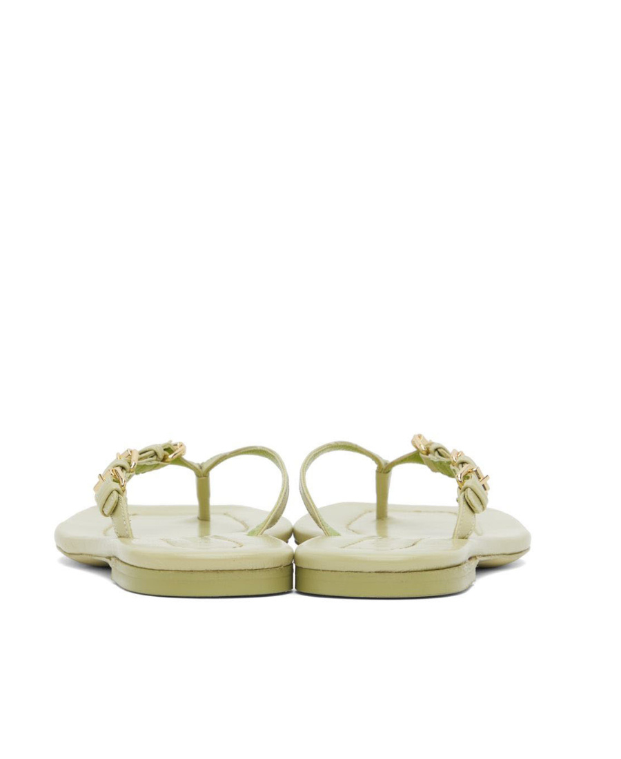 By Far Green Mare Flip Flop Sandals In Nude