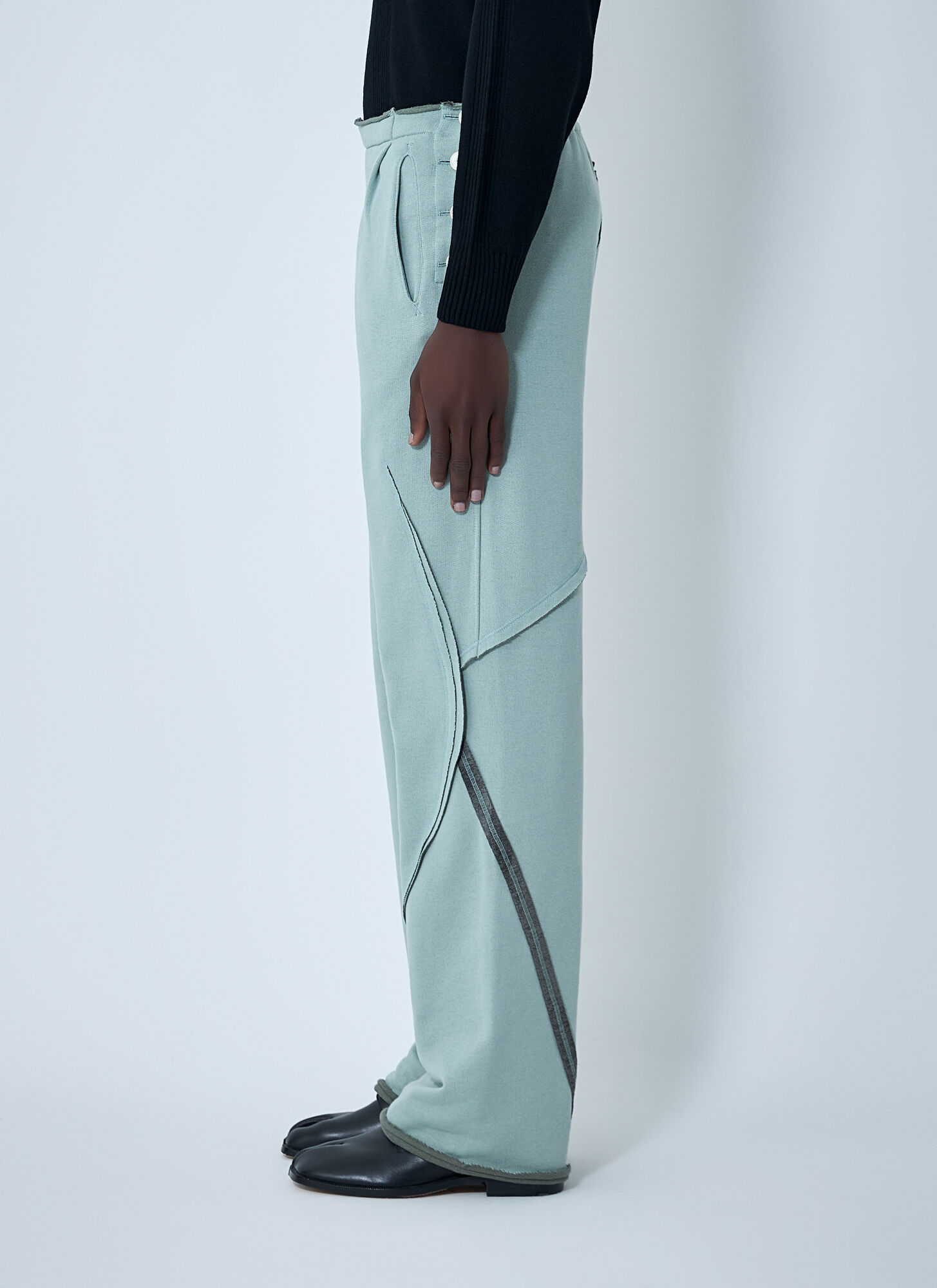 Kiko Kostadinov Patchwork Casual Pants In Blue