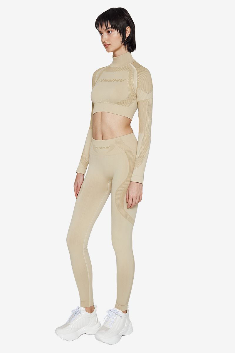Misbhv Sport Cropped Performance Top In Nude