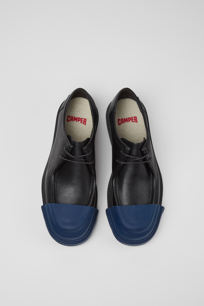 Camper Junction Leather Rubber-toe Cap Shoes In Black
