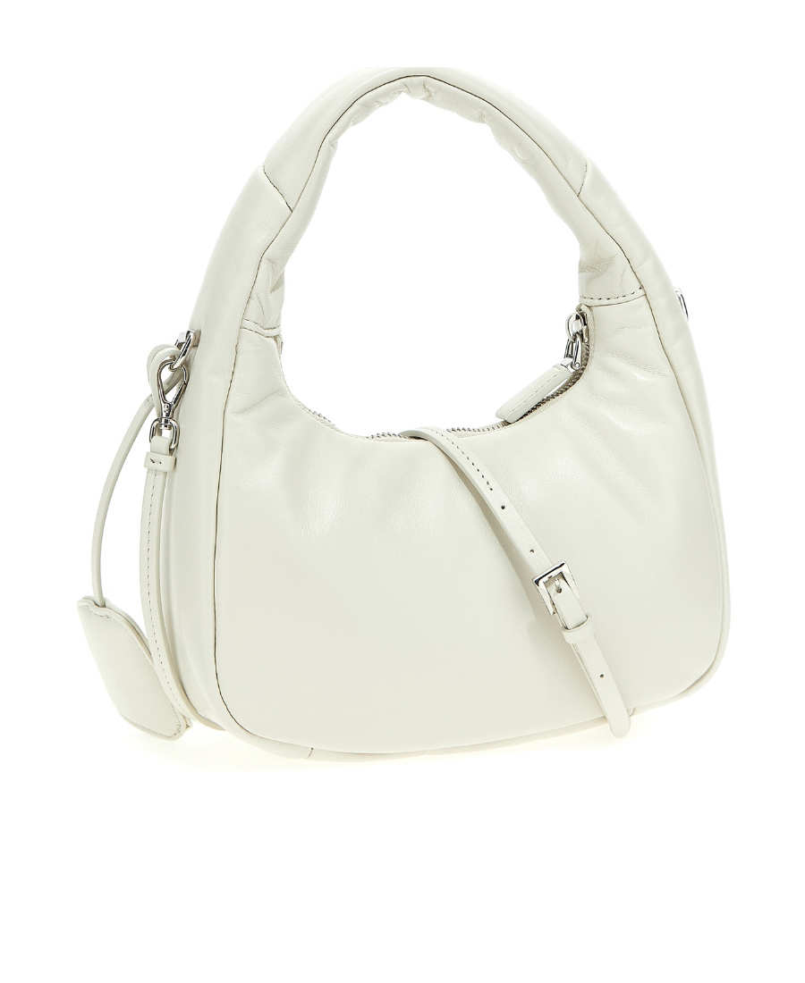 Shop Prada Logo-plaque Padded Tote Bag In White