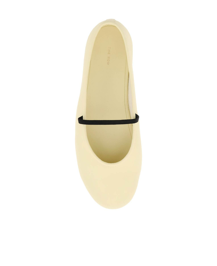 The Row Nappa Leather Ballet Slippers In Nude