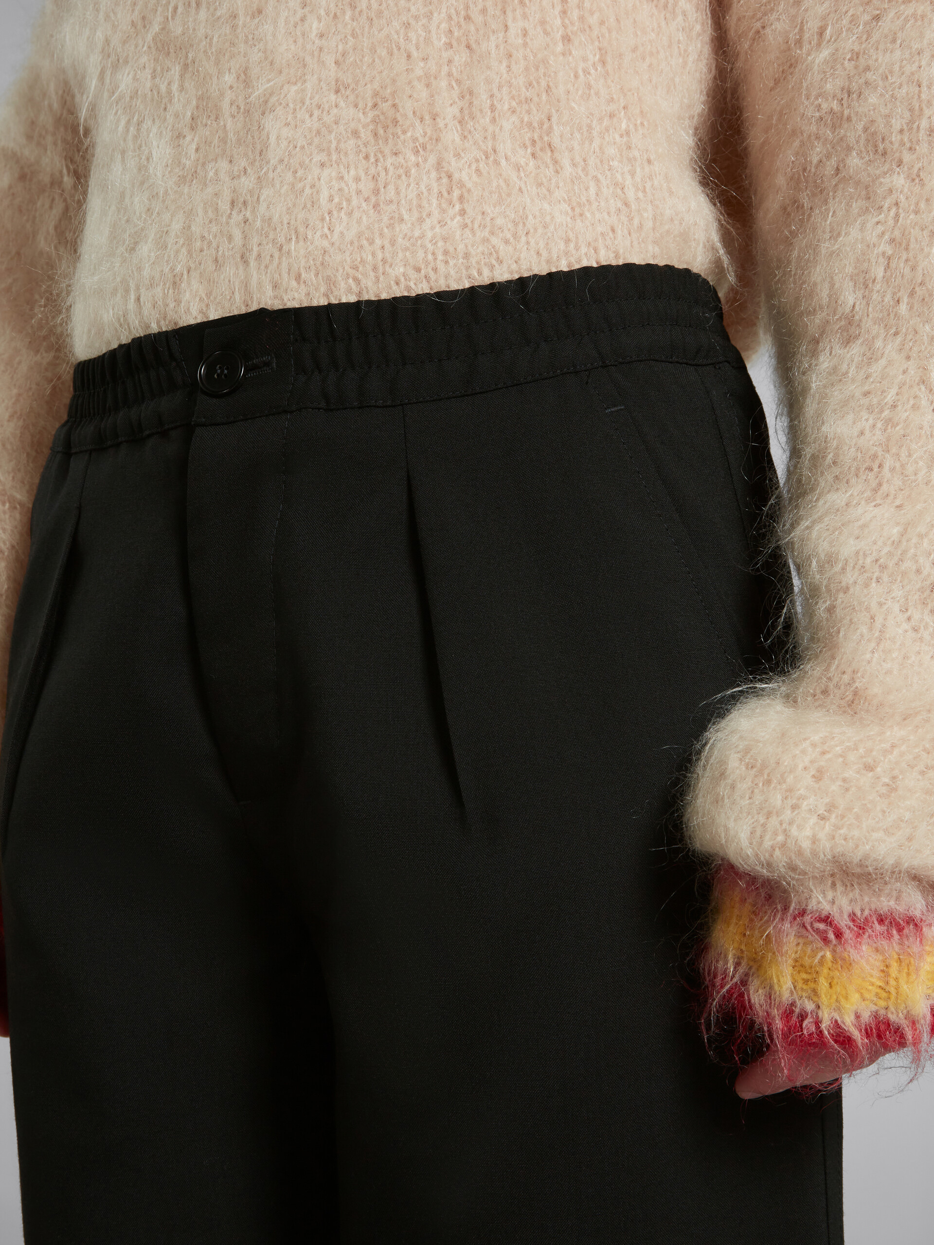 Marni Relaxed-fit Trousers With Pleated Front In Black