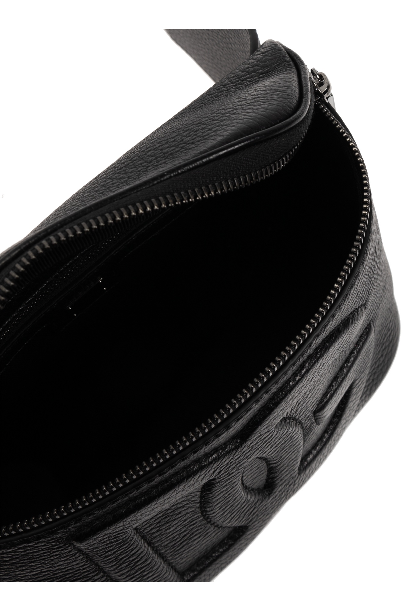 Dolce & Gabbana Zippered Shoulder Bag In Black