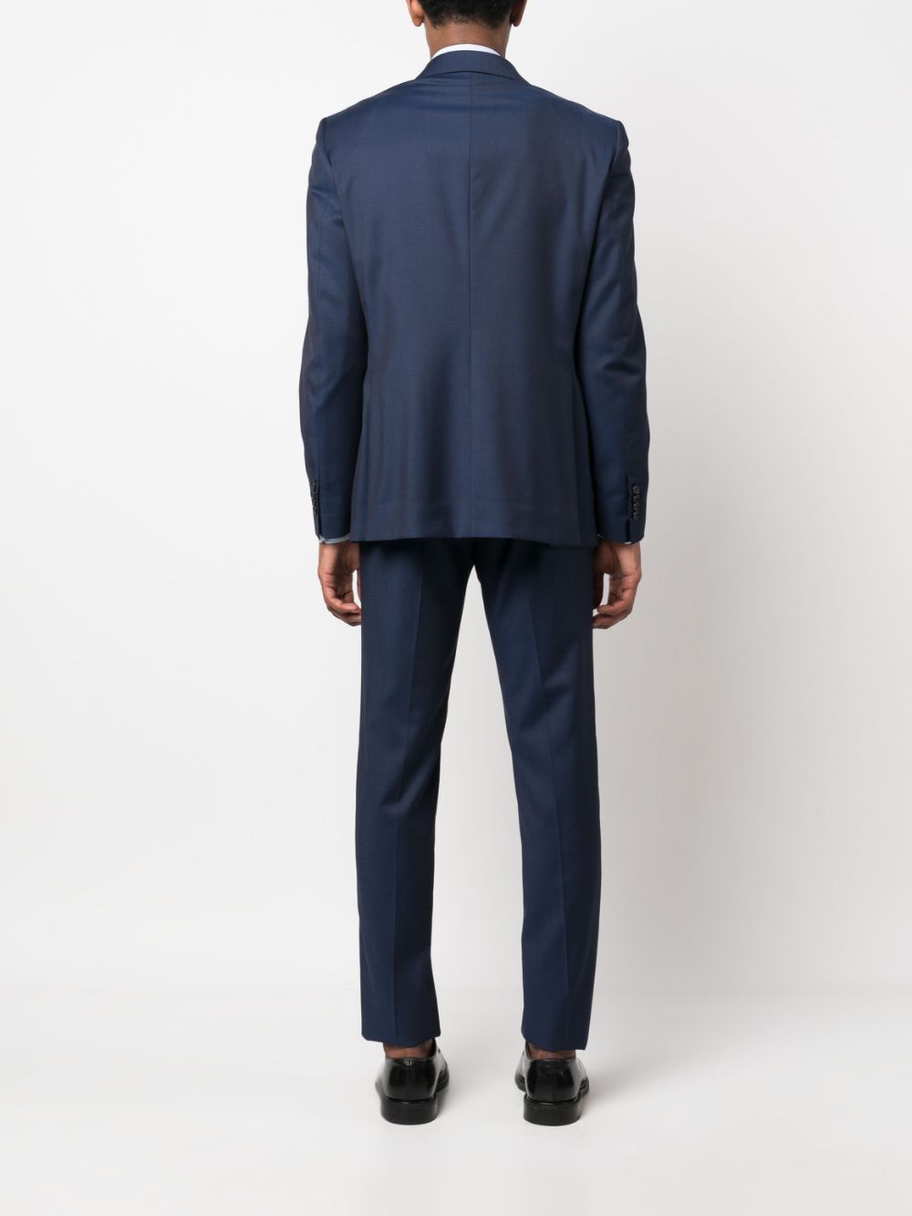 Tagliatore Logo-plaque Single-breasted Suit In Black