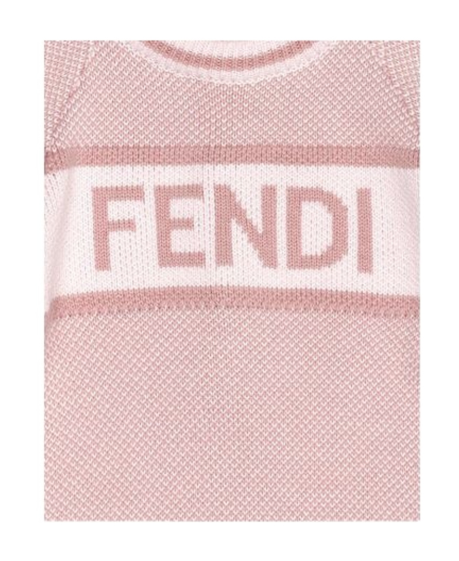 Fendi A Jumpsuit With A Logo In Pink