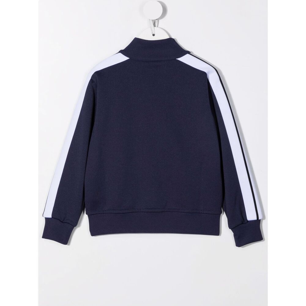 Palm Angels Side Stripe Zip Jacket In Black