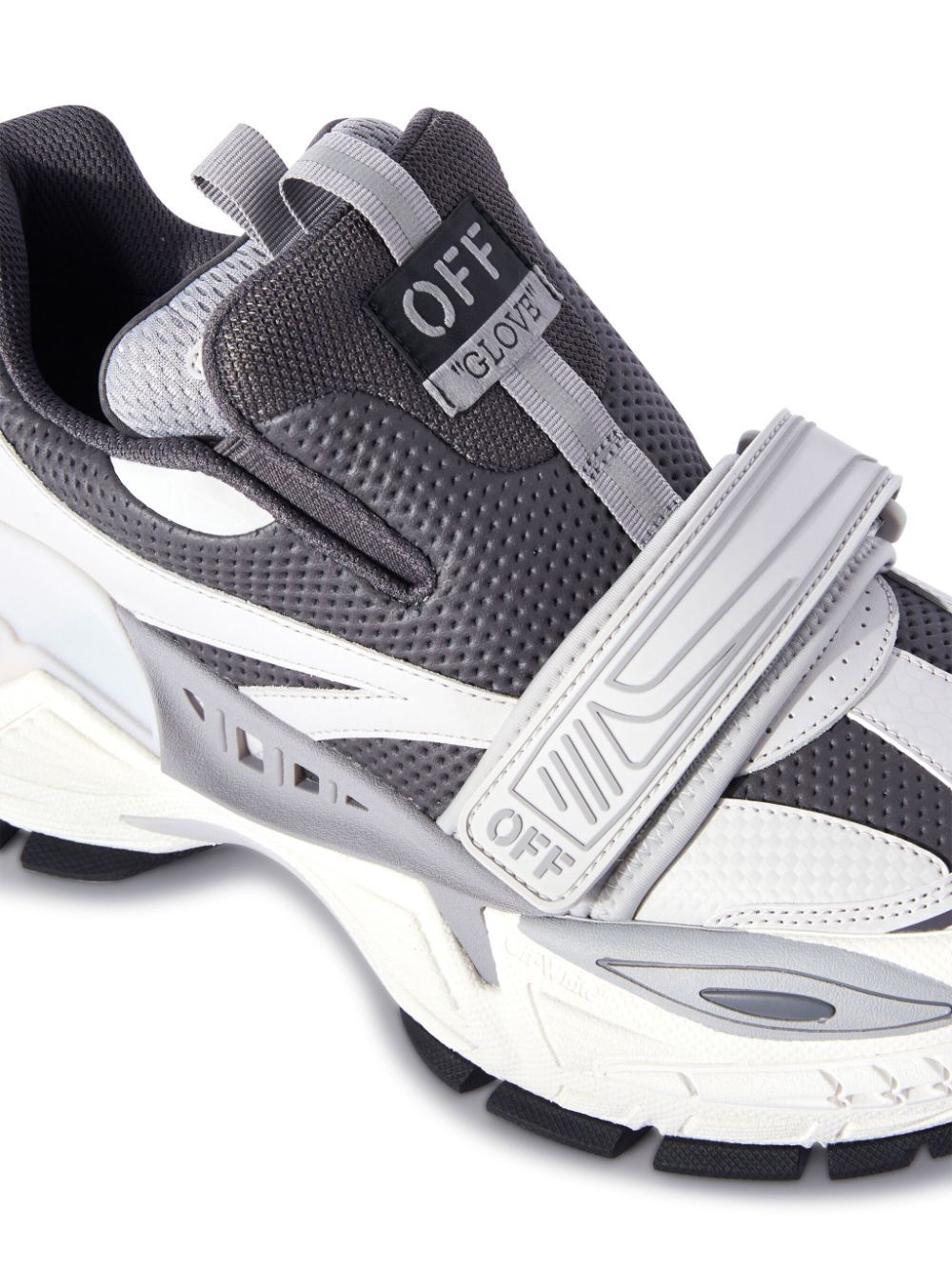 Off-white Glove Colour-block Panelled Sneakers In White