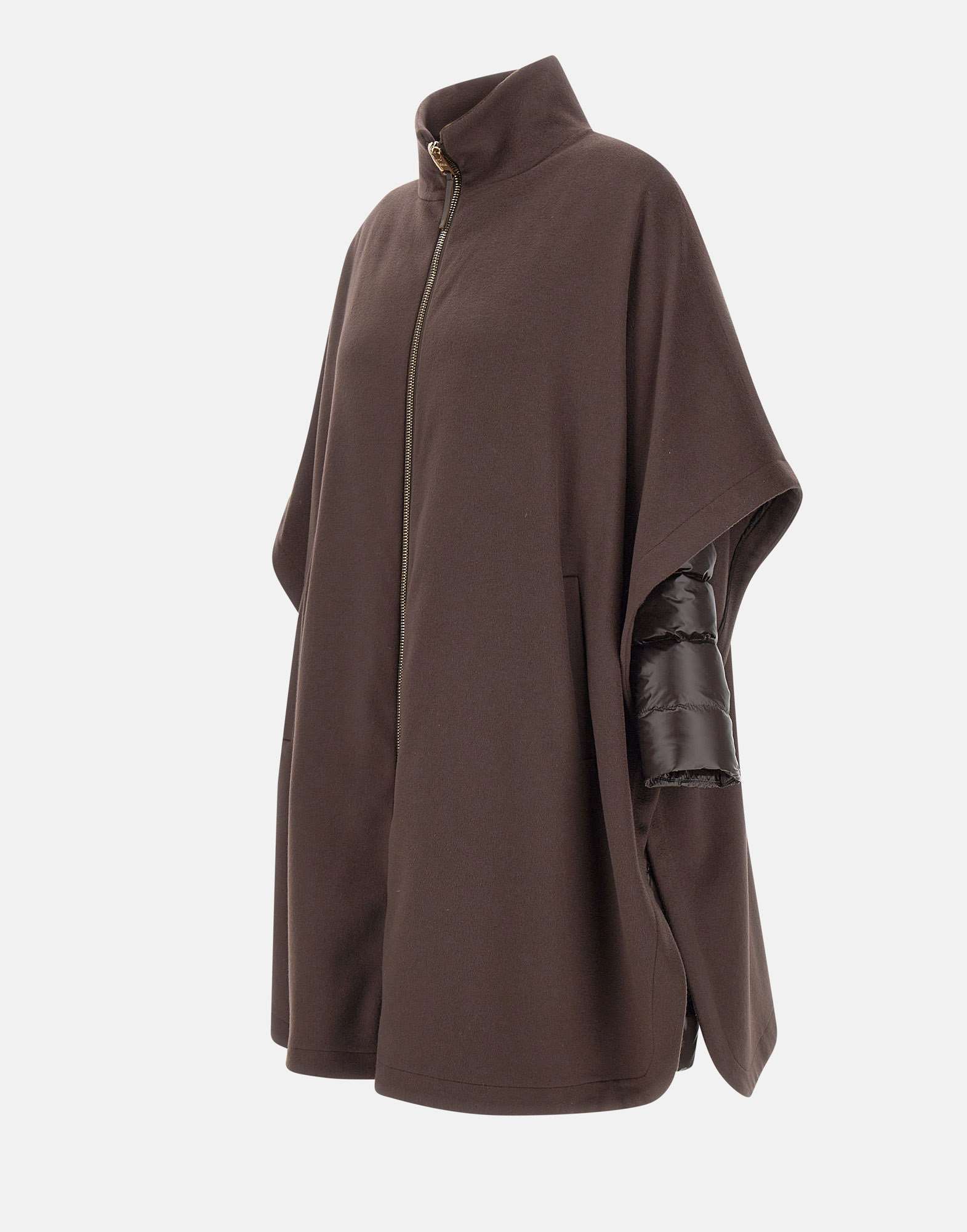 Herno Zipper Down Jacket In Brown