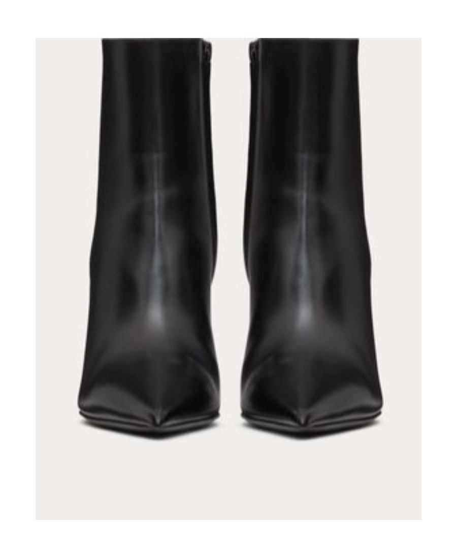 Valentino Garavani Woman Ankle Boots Black Size 8 Leather In Black