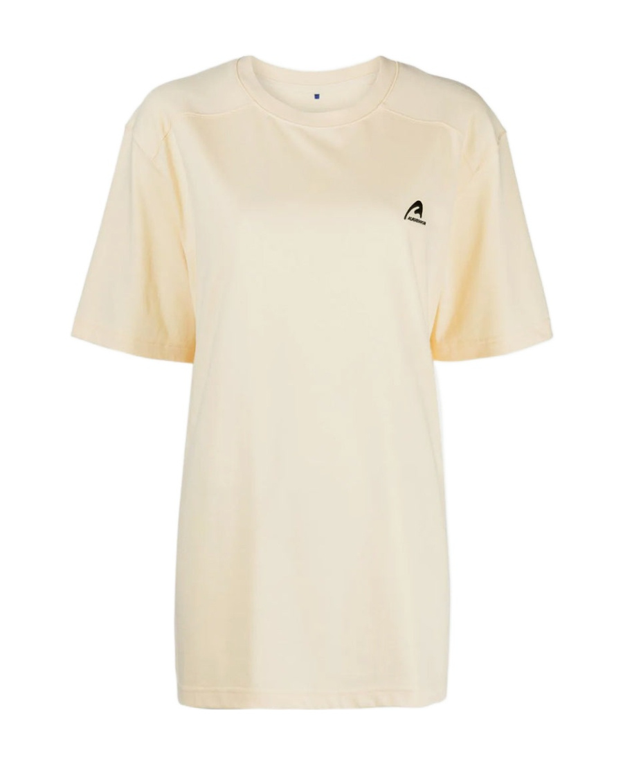 Ader Error Logo Embroidered T-shirt In Nude