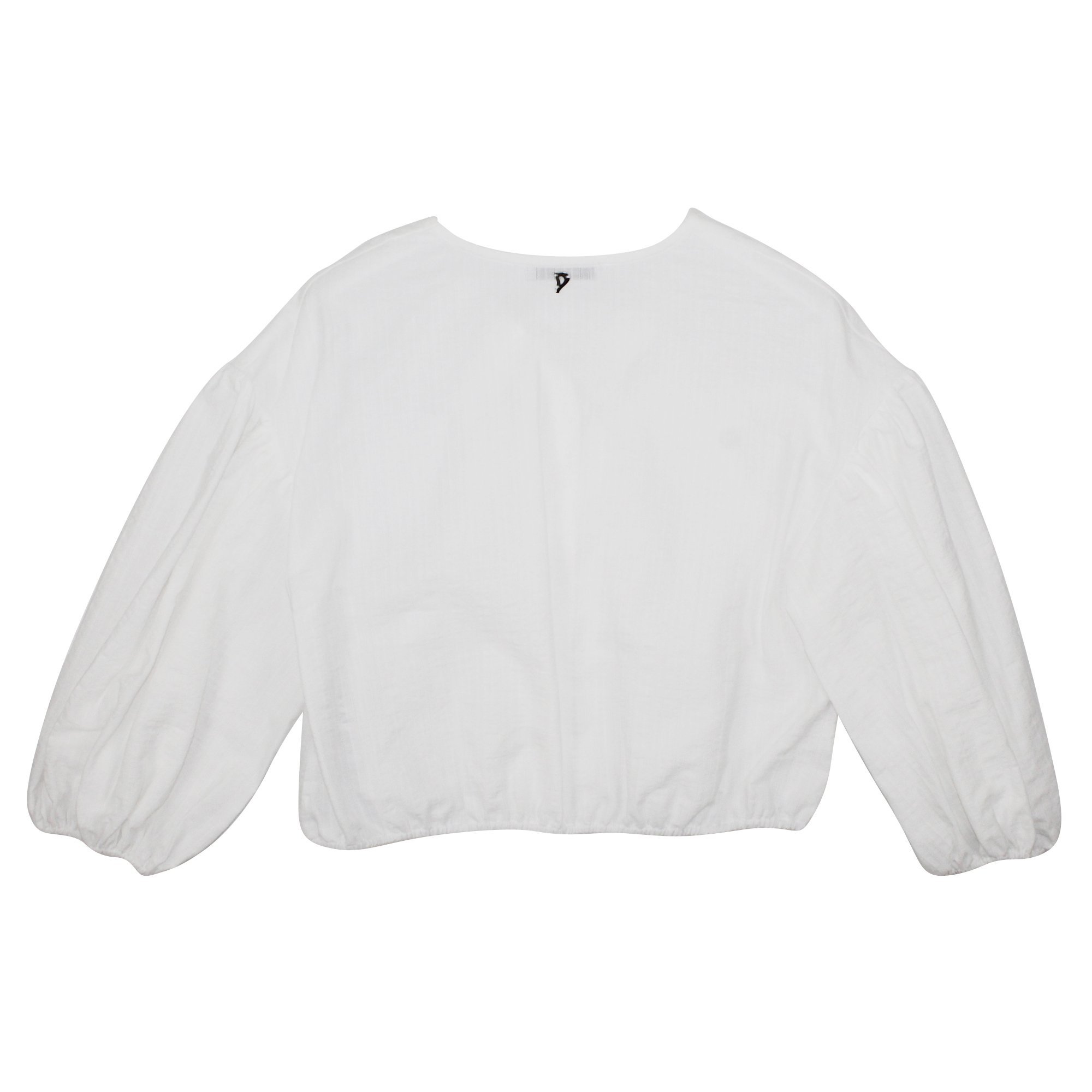 Dondup Bambina Camicia Latte In Puro Cotone In White