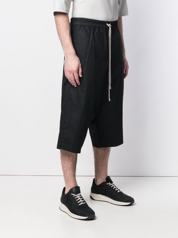 Rick Owens Drkshdw Black Drawstring Shorts In Black