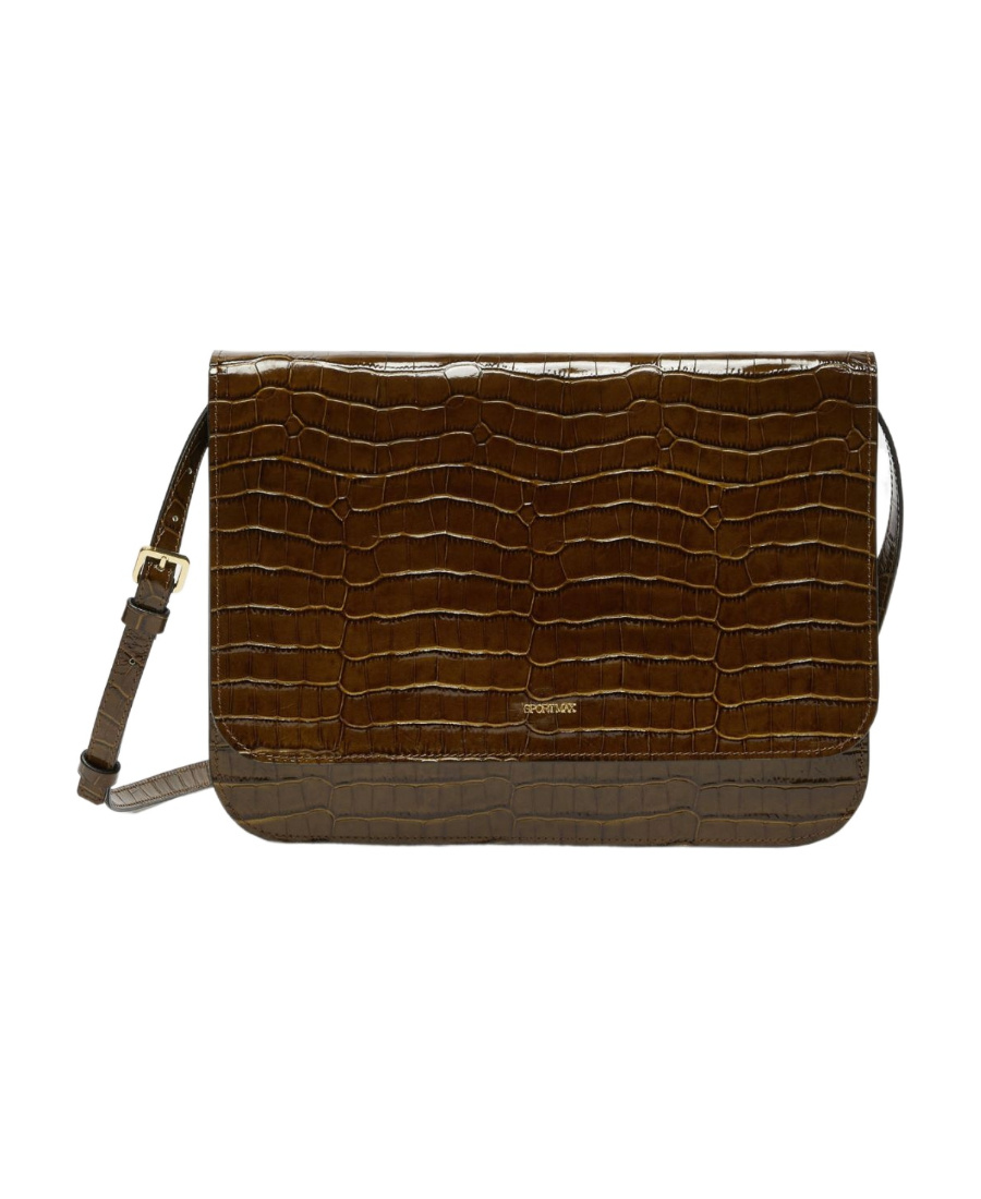 SPORTMAX CROCODILE STRIPED SHOULDER BAG 