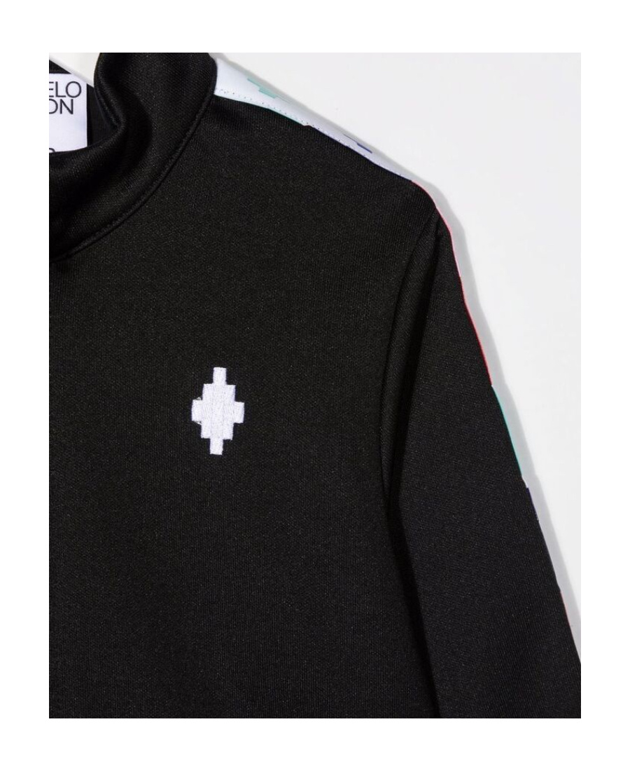 Marcelo Burlon County Of Milan Cross Tracksuit Zip-up Black White In Black