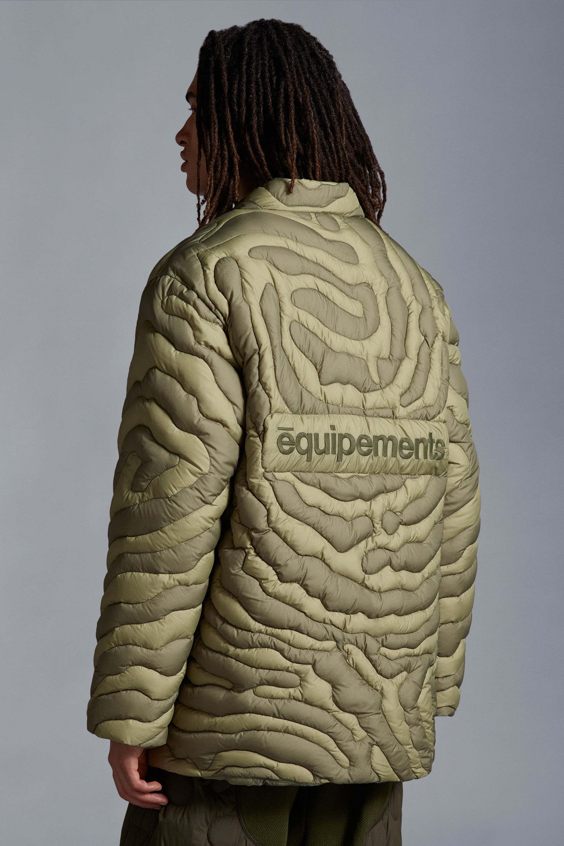Moncler X Salehe Bembury Peano Down Jacket In Green