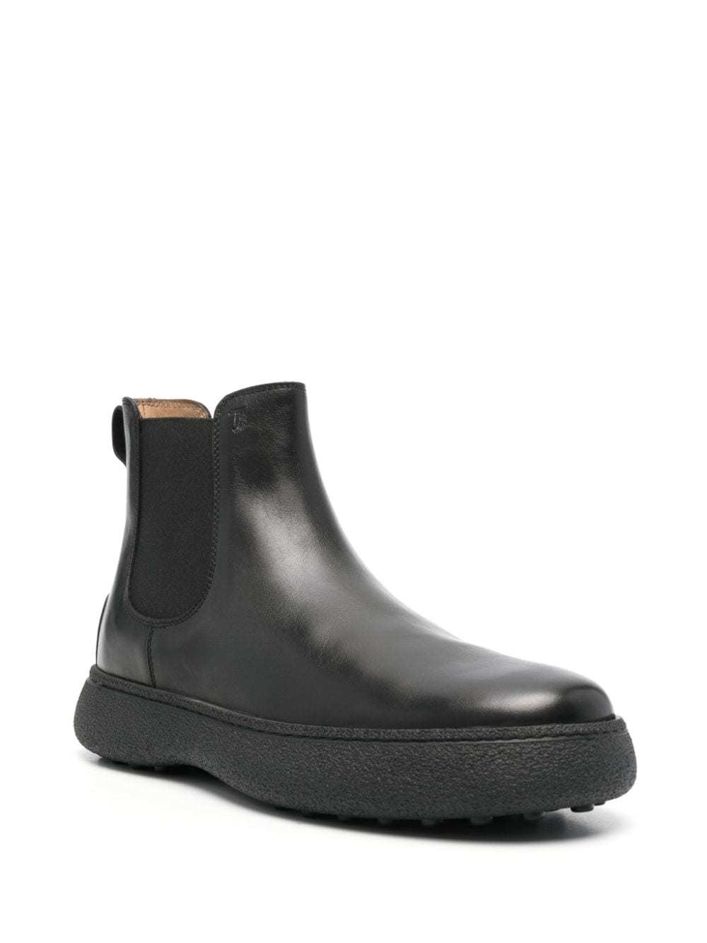 Tod's W. G. Chelsea Boots In Leather In Black