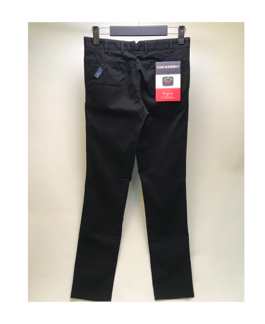 Paul & Shark Logo Casual Pants In Black