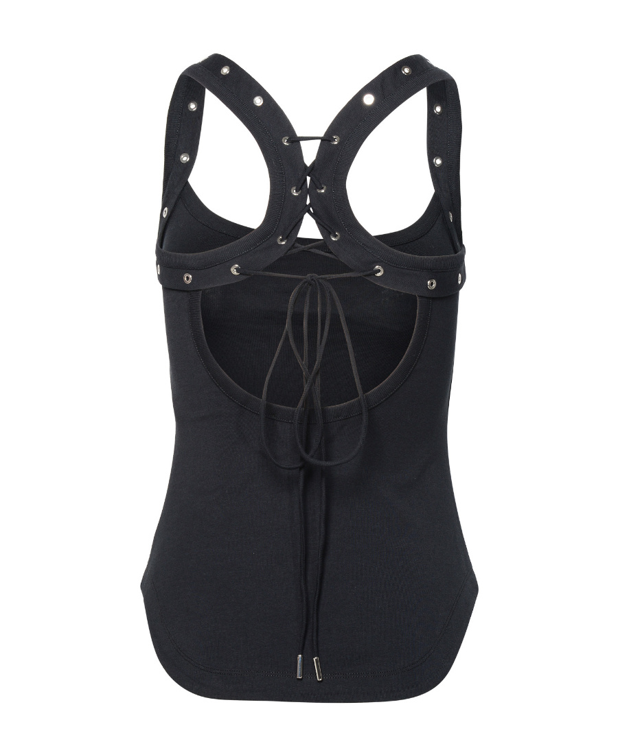 Attico Women's Tops With Logo Top In Black