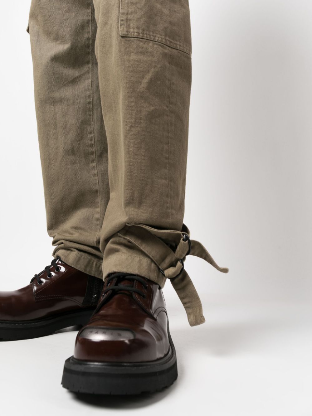 Dries Van Noten Belt Ring Casual Pants In Brown