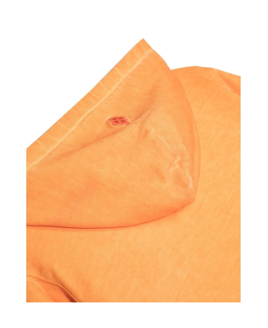 Marcelo Burlon County Of Milan Feather Print Hoodie In Orange