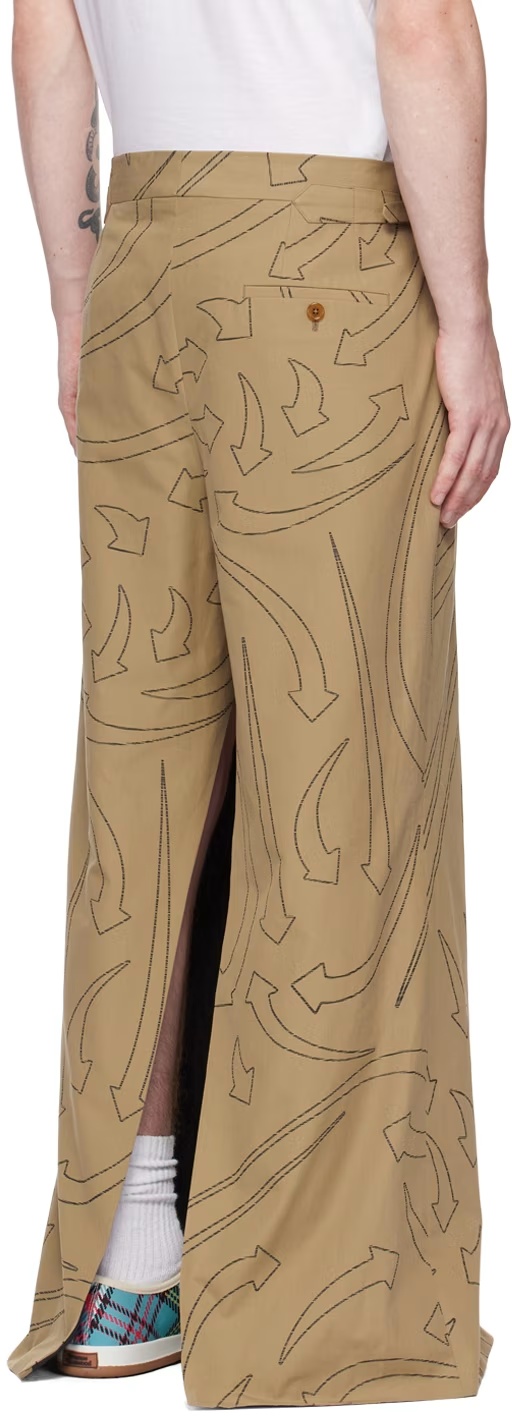 Vivienne Westwood Bertram Printed Casual Pants In Nude