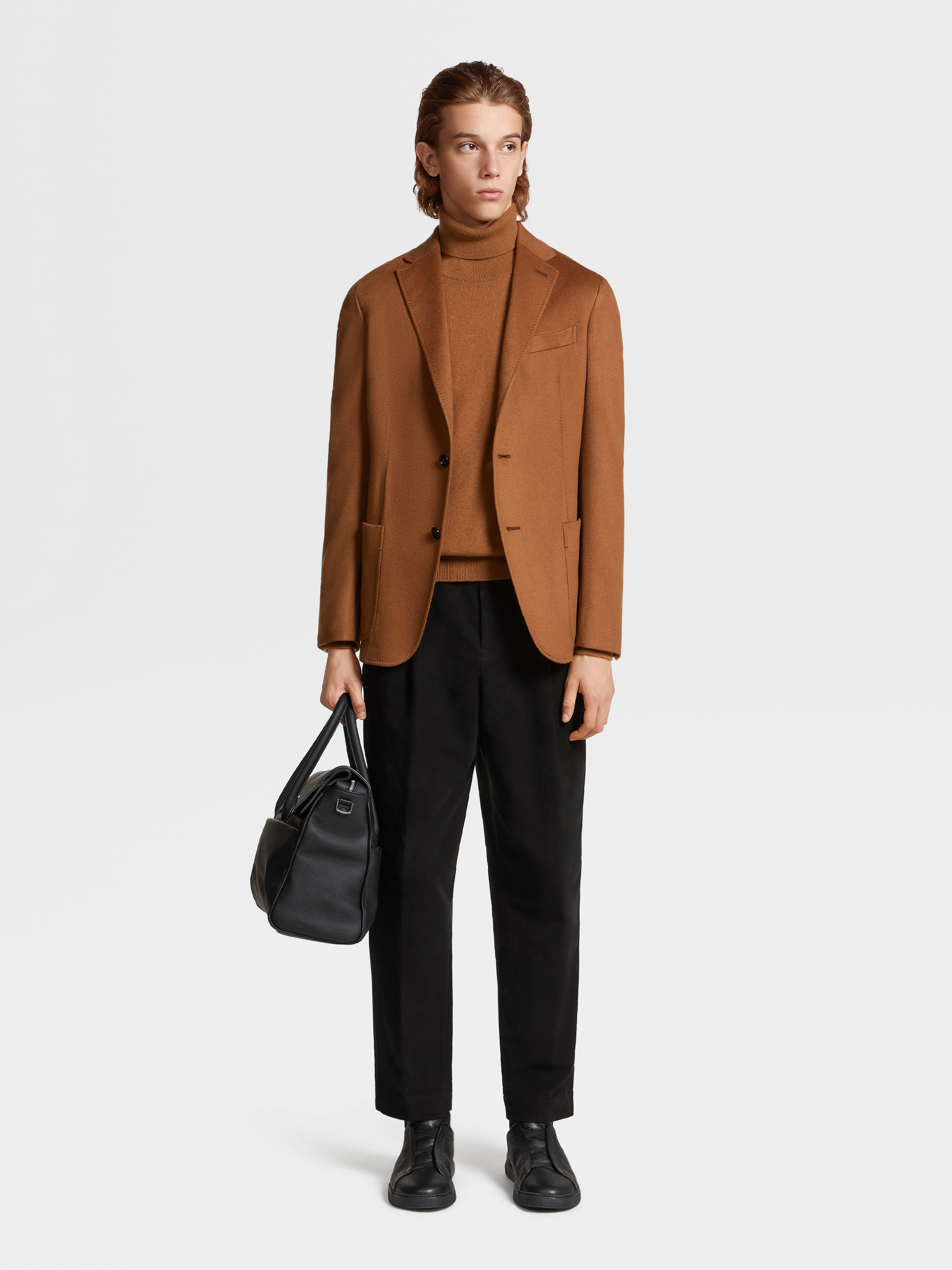Zegna Deconstructed Oasi Cashmere Sport Coat In Brown