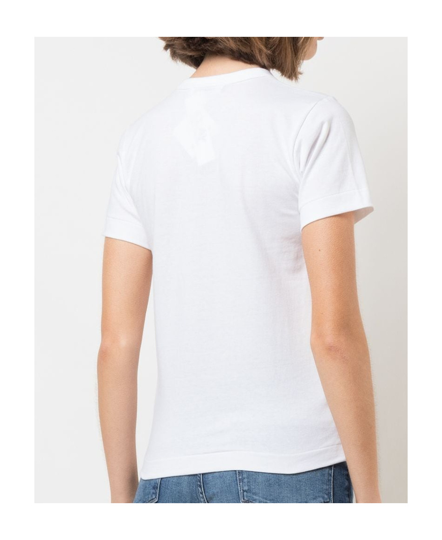 Comme Des Garçons Play Heart Print T-shirt In White
