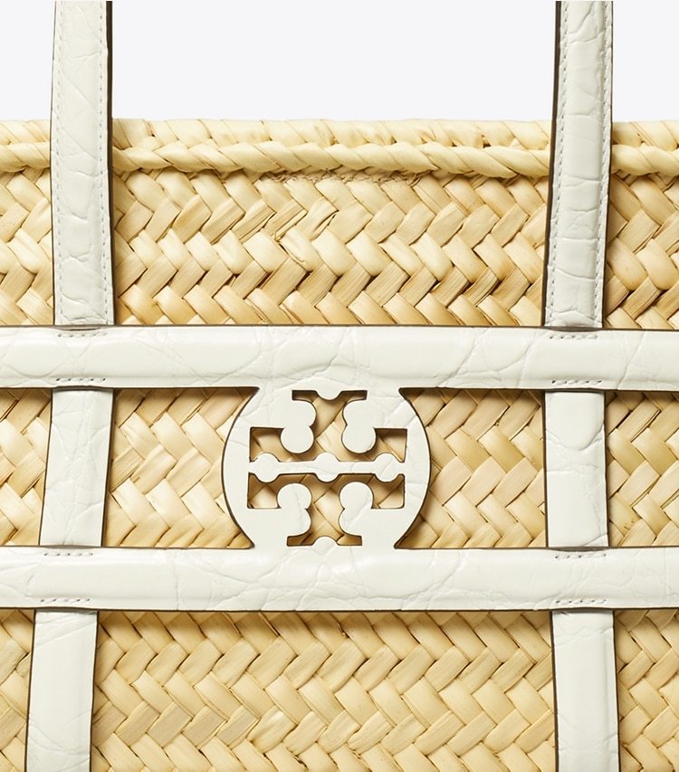 Tory Burch Natural Small Ella Straw Basket Tote
