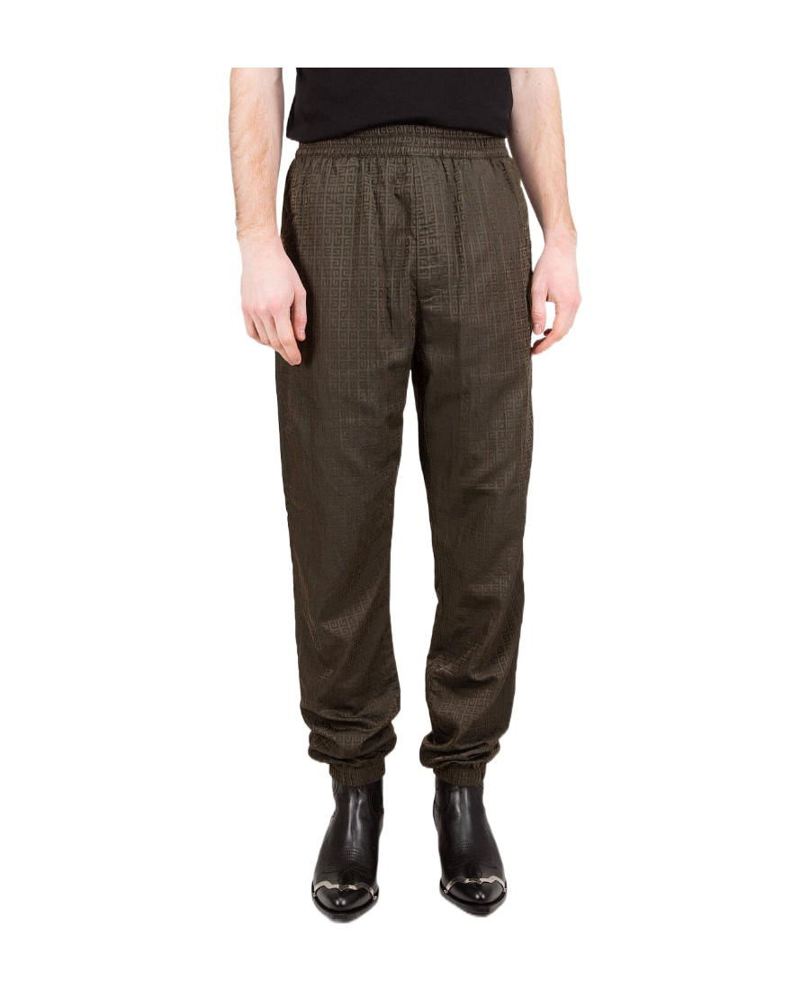 Givenchy 4g Jacquard Track Pants In Military Green