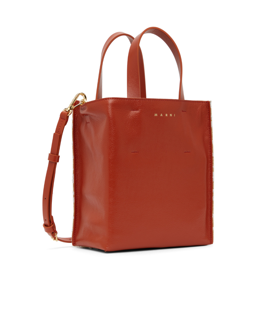 Marni Mini Museo Shoulder Bag In Red