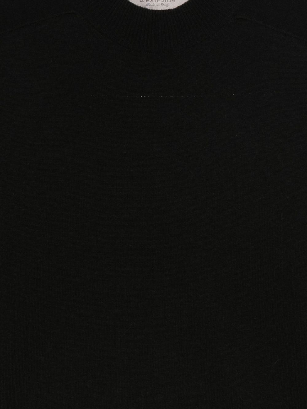 D Exterior Crew Neck Long-sleeved Sweater In Black