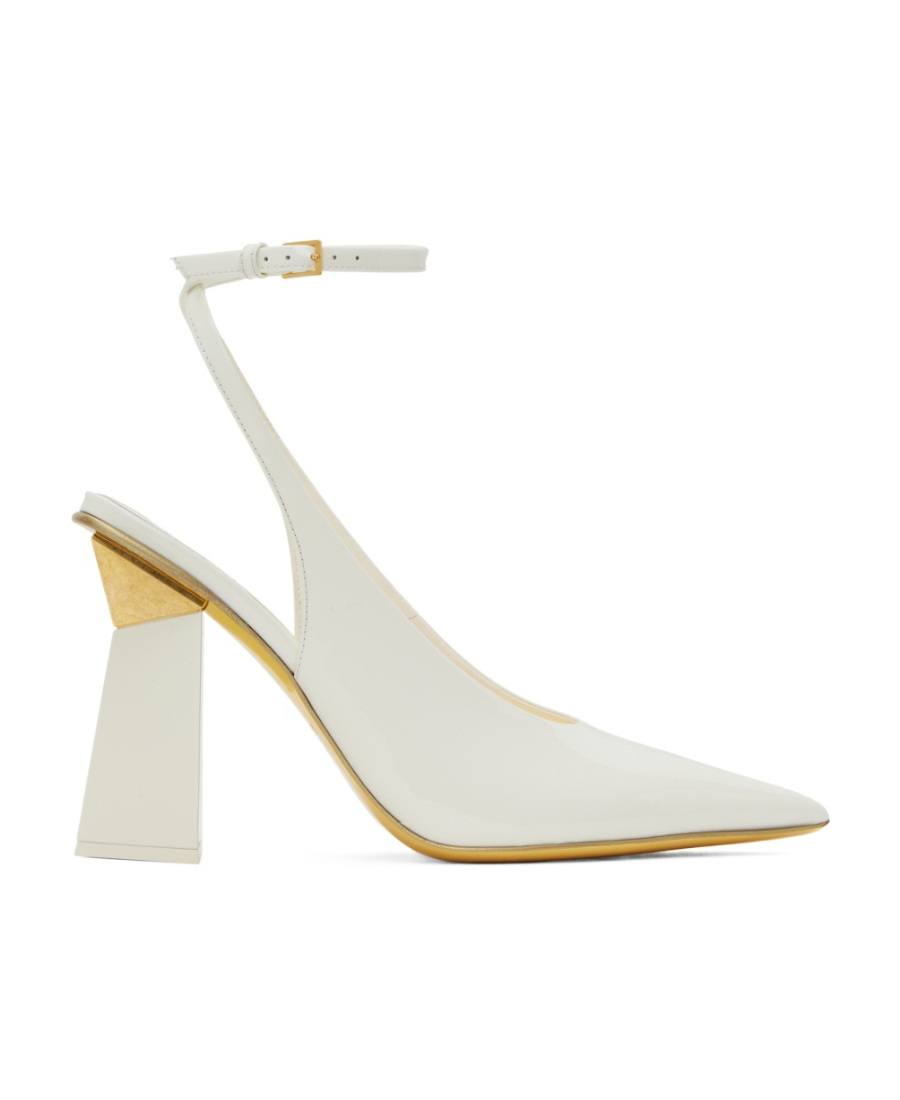 Valentino One Stud Hyper High Heels In White