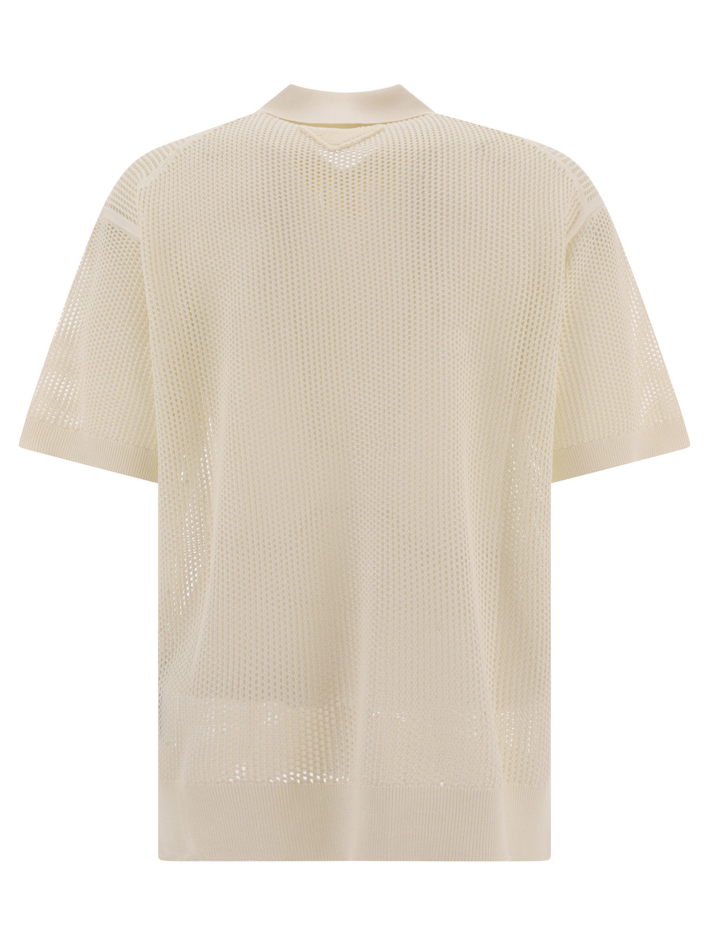 Prada Open-knit Silk Blend Cardigan In White