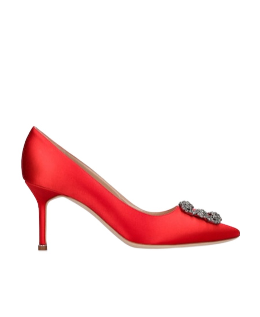 Manolo Blahnik Hangisi Satin High Heels