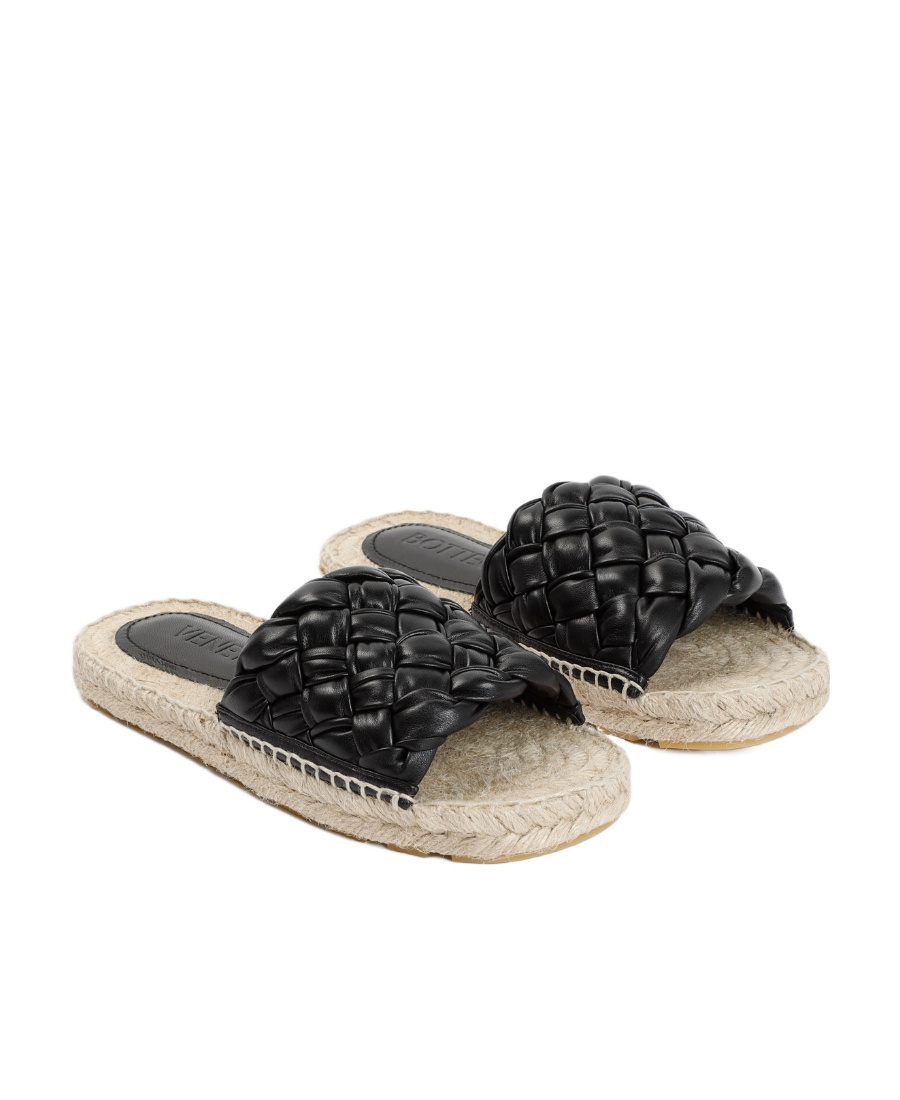 BOTTEGA VENETA WEAVE DETAIL SLIPPERS 