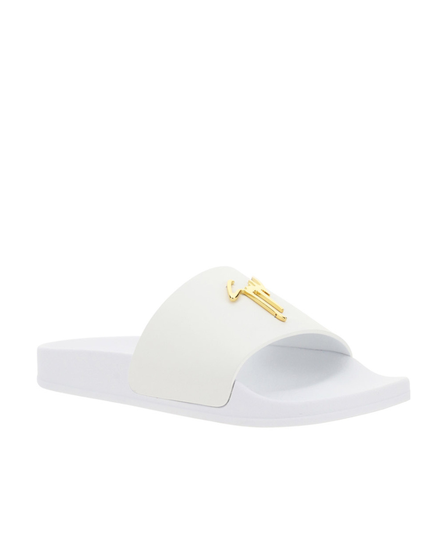 Giuseppe Zanotti Brett Logo-plaque Sliders In White