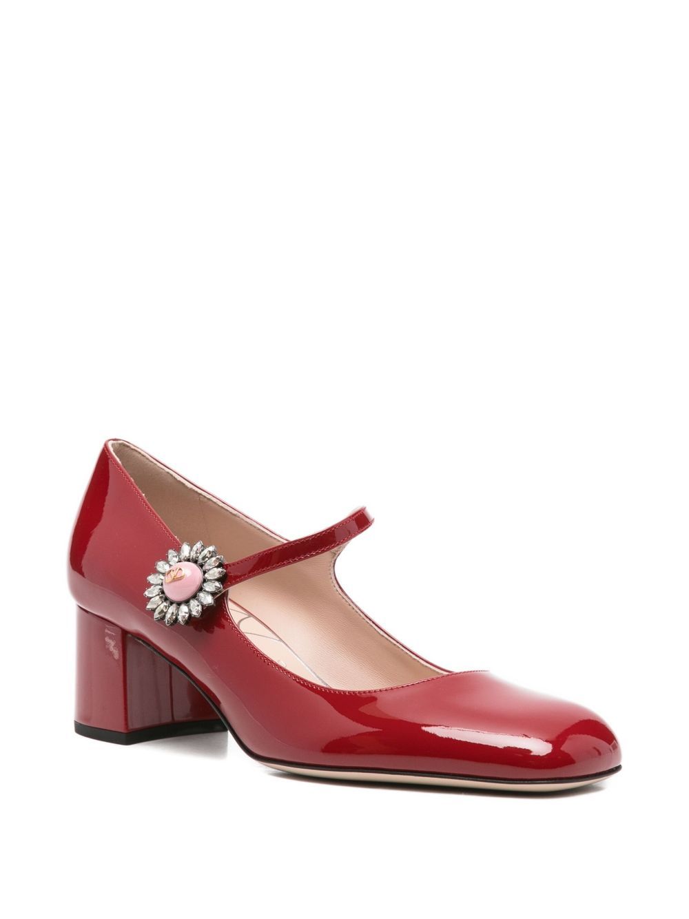 Valentino Garavani Preshoes Patent Leather Pumps In Red