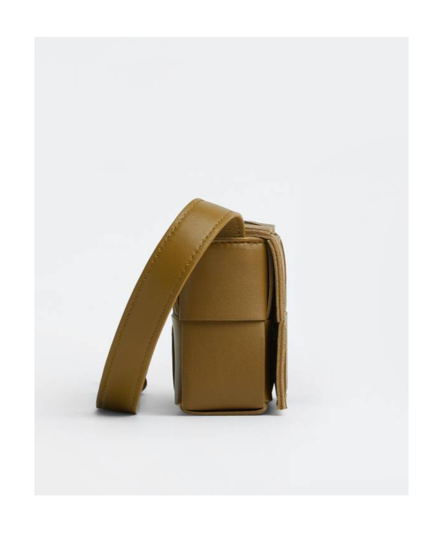 Bottega Veneta Intrecciato Leather Mini Bag In Brown