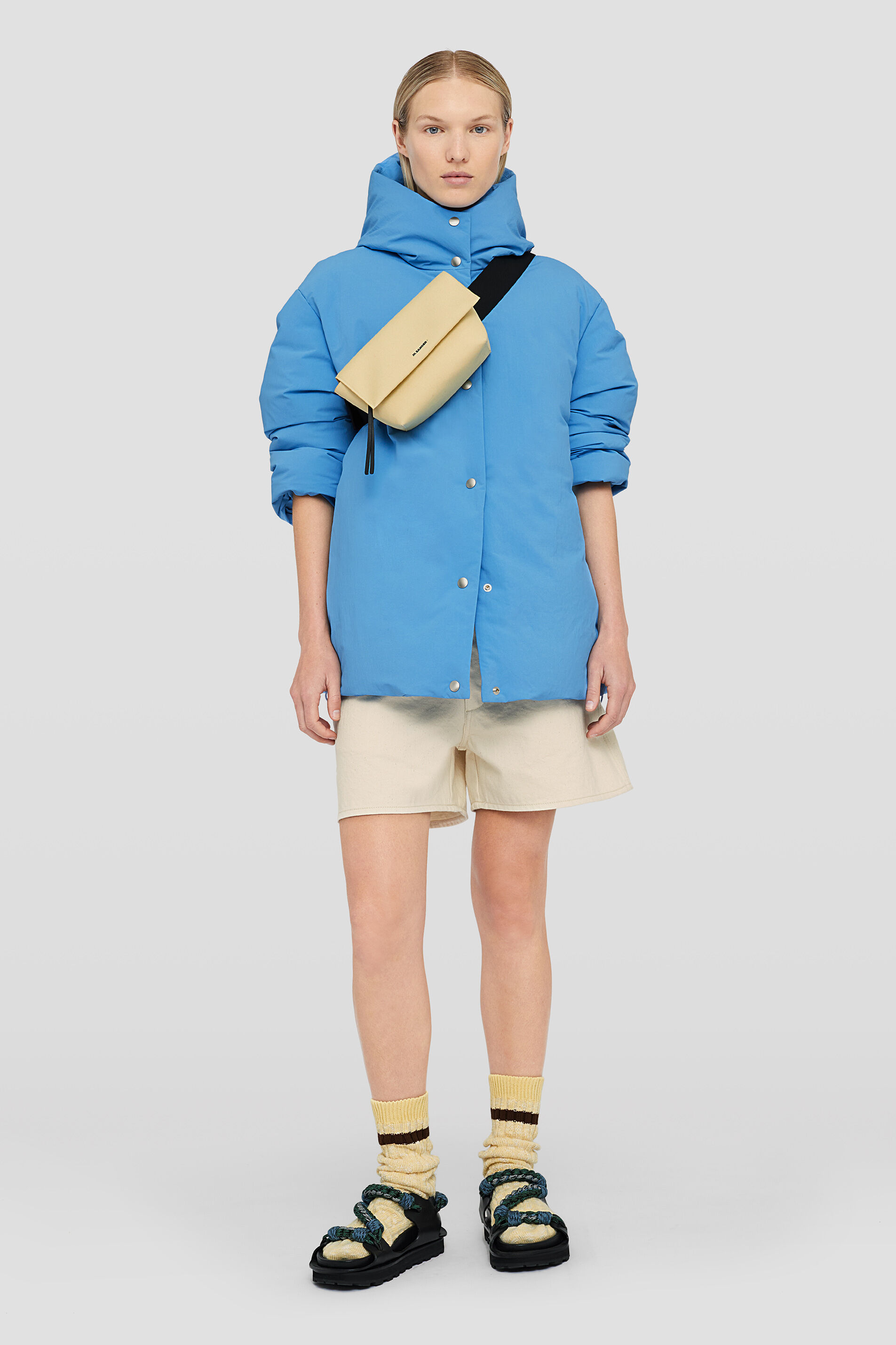 Jil Sander Oversize Puff Jacket In Blue
