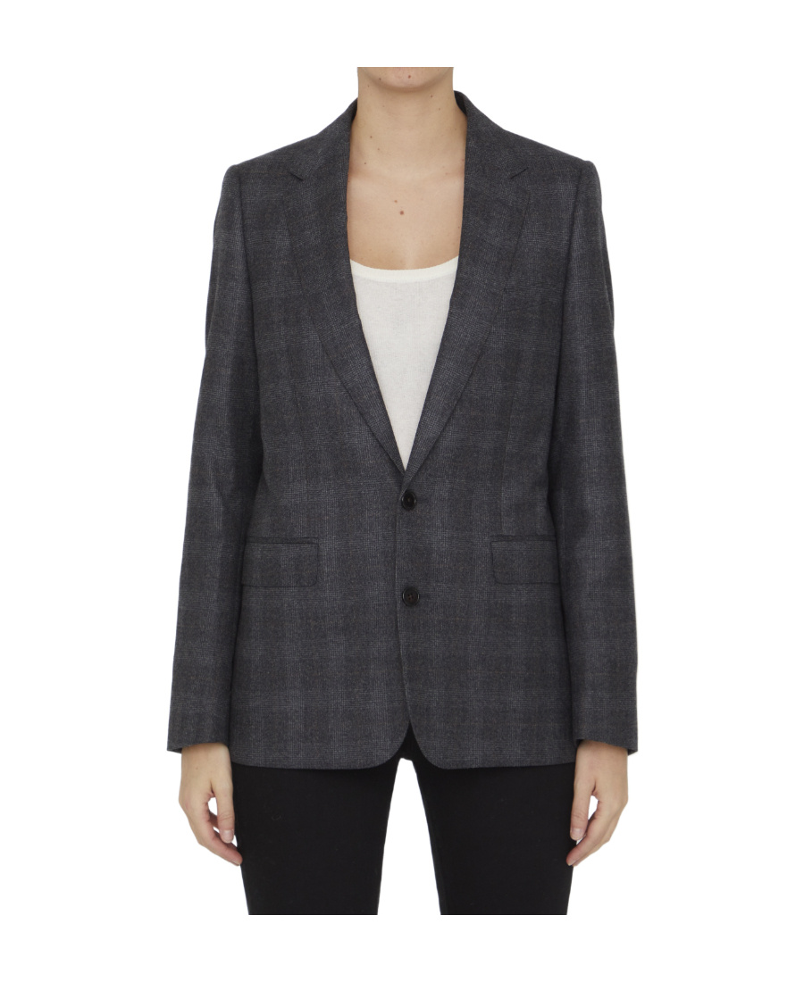 Celine Single-breasted Wool Suit Jacket In Black