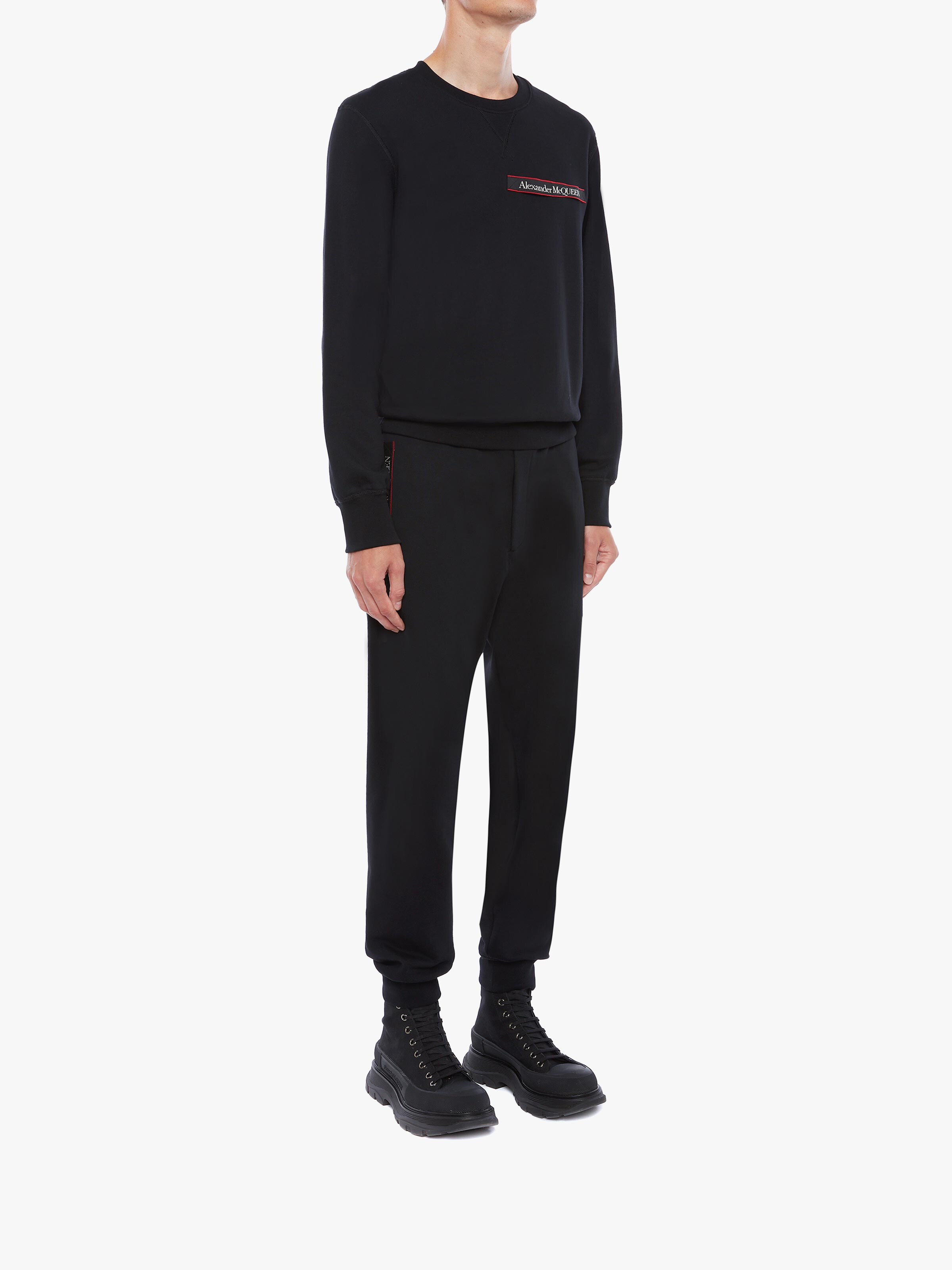 Alexander Mcqueen Logo-print Track Pants In Black