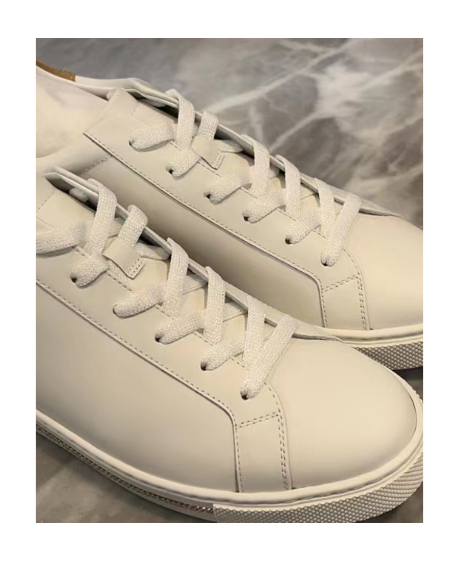 René Caovilla Xtra Crystal-embellished Sneakers In White Leather In Gray